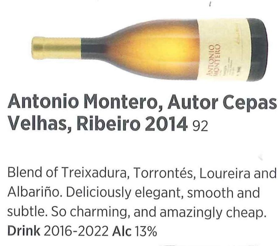 Antonio Montero «Autor», vino destacado en Decanter