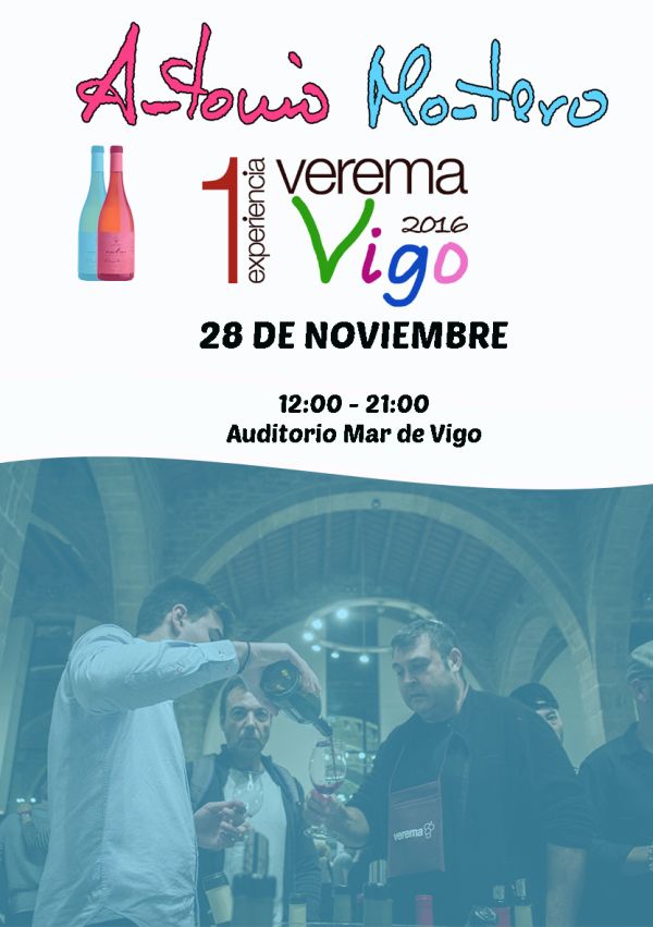 Antonio Montero, el 28 de Noviembre en Experiencia Verema Vigo