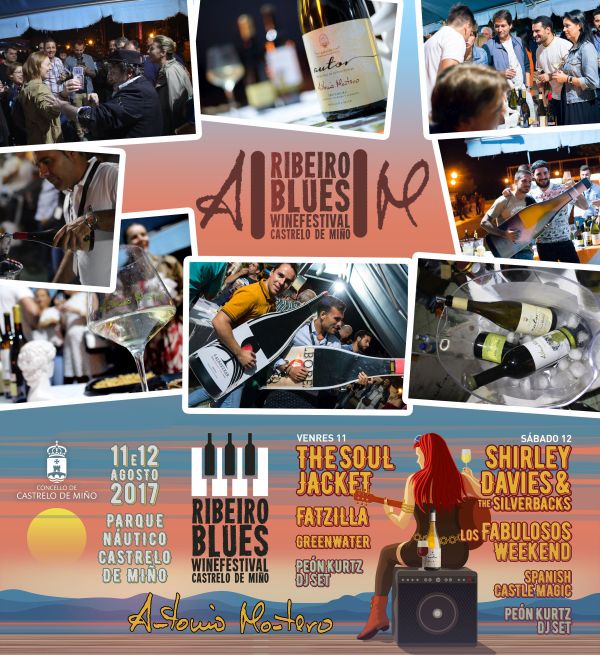 Vinos Antonio Montero, 11 y 12 de Agosto en el Ribeiro Blues Wine Festival