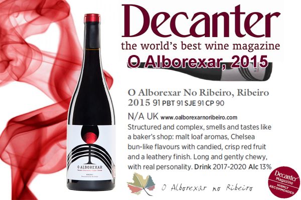 O Alborexar, one of the best Atlantic Red Wines by Decanter